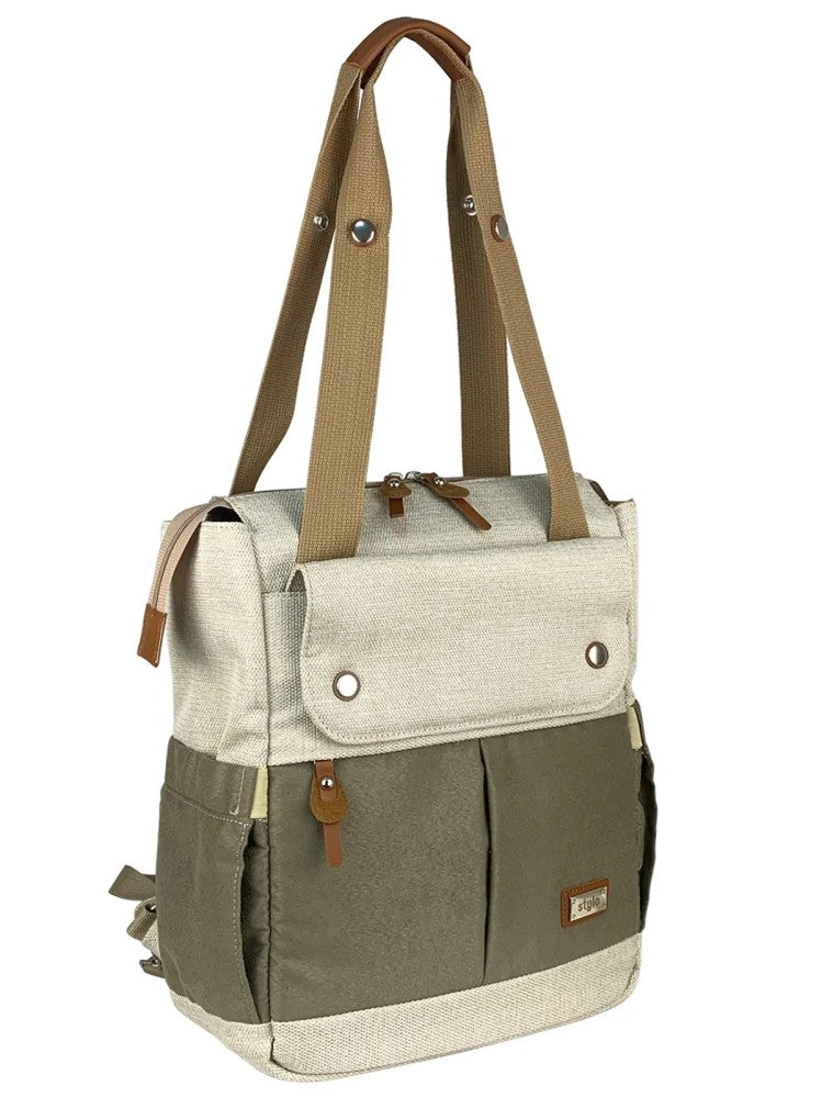 Stylo Platinum (2 In 1) Anne Bebek Bakım Sırt Ve Omuz Çantası - Bej