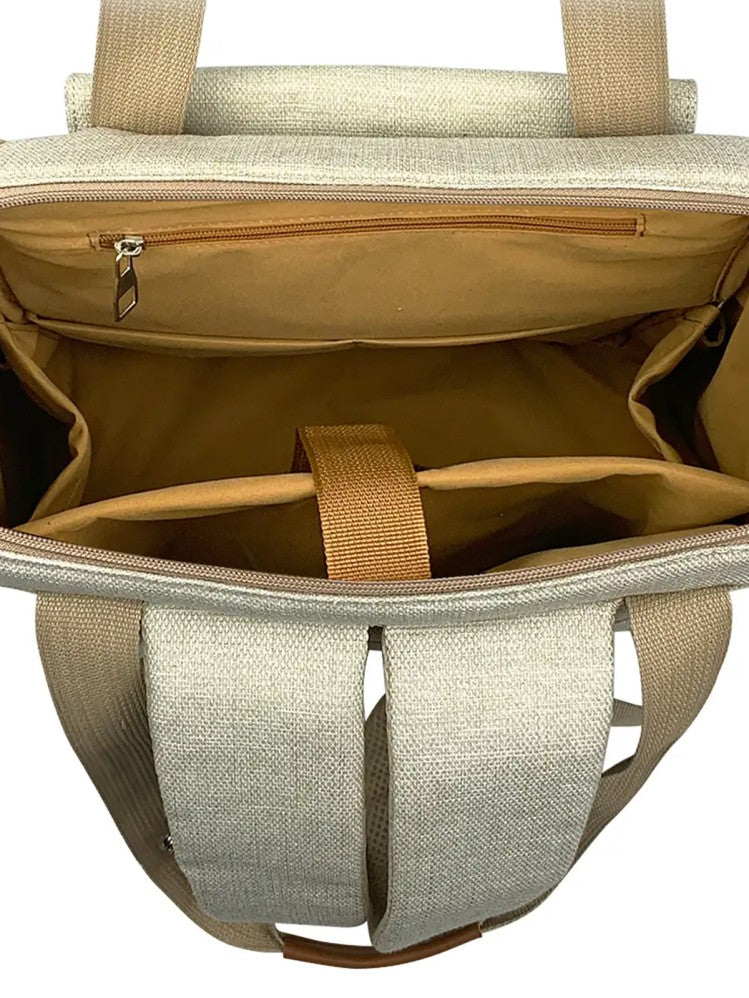 Stylo Platinum (2 In 1) Anne Bebek Bakım Sırt Ve Omuz Çantası - Bej