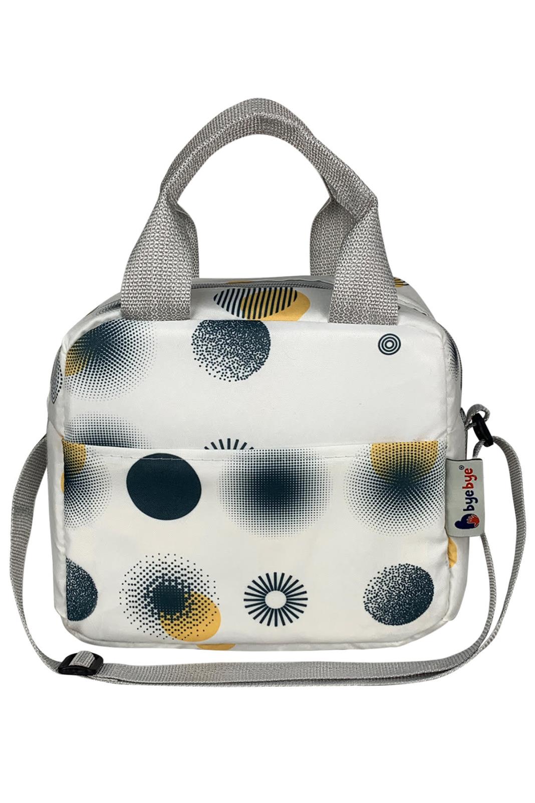Stylo Çanta  Bye Bye Lunch Omuz Askılı Beslenme Çantası ve Termos Yemek Taşıma Çantası - Gri