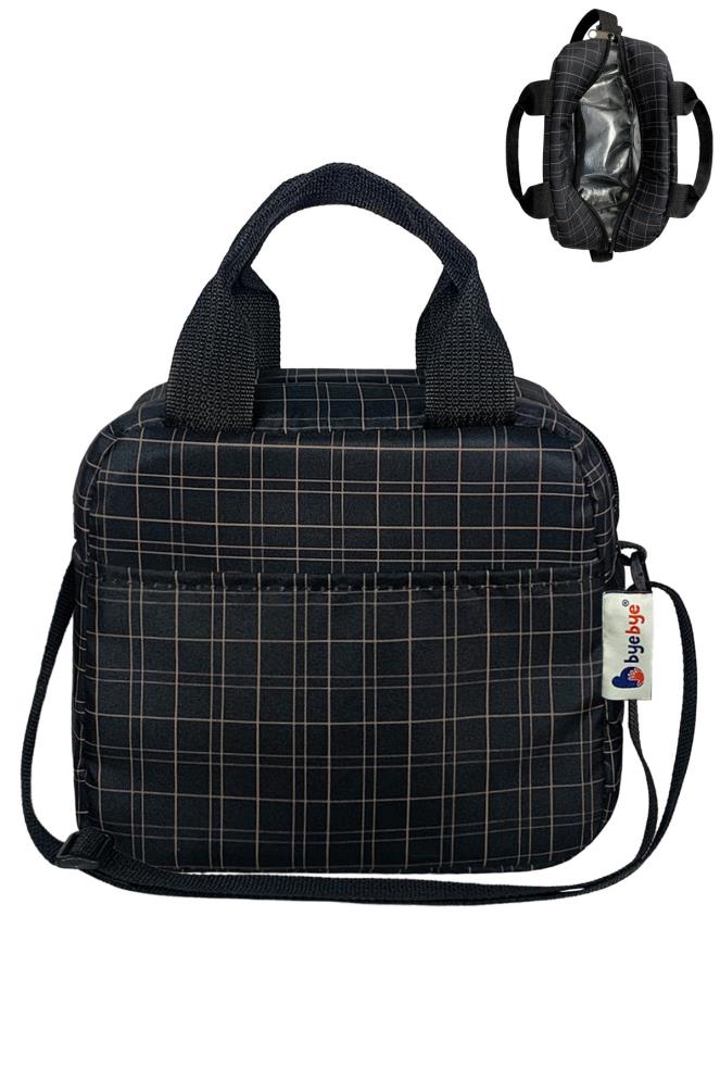 Stylo Bye Bye Lunch Omuz Askılı Beslenme Çantası ve Termos Yemek Taşıma Çantası - Siyah