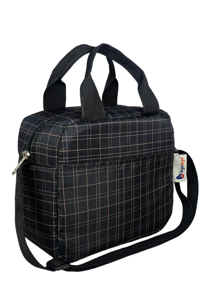 Stylo Bye Bye Lunch Omuz Askılı Beslenme Çantası ve Termos Yemek Taşıma Çantası - Siyah