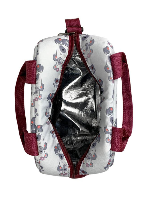 Stylo Bye Bye Lunch Omuz Askılı Beslenme Çantası ve Termos Yemek Taşıma Çantası - Bordo