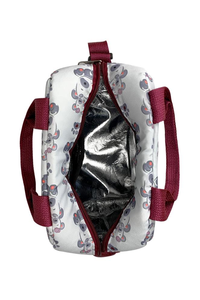 Stylo Bye Bye Lunch Omuz Askılı Beslenme Çantası ve Termos Yemek Taşıma Çantası - Bordo