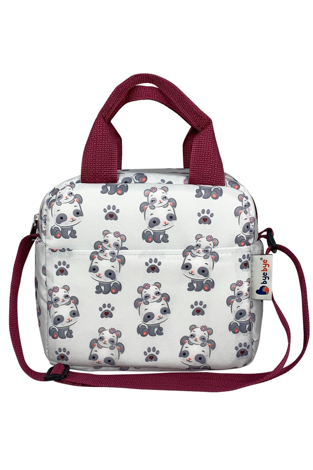 Stylo Çanta  Bye Bye Lunch Omuz Askılı Beslenme Çantası ve Termos Yemek Taşıma Çantası - Bordo