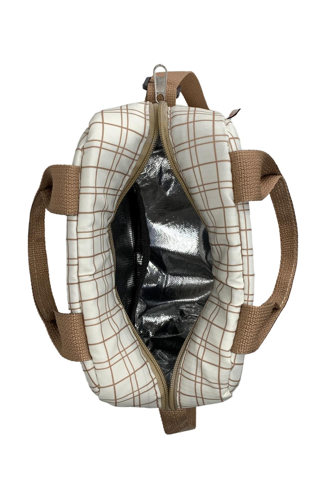 Stylo Çanta  Bye Bye Lunch Omuz Askılı Beslenme Çantası ve Termos Yemek Taşıma Çantası - Bej