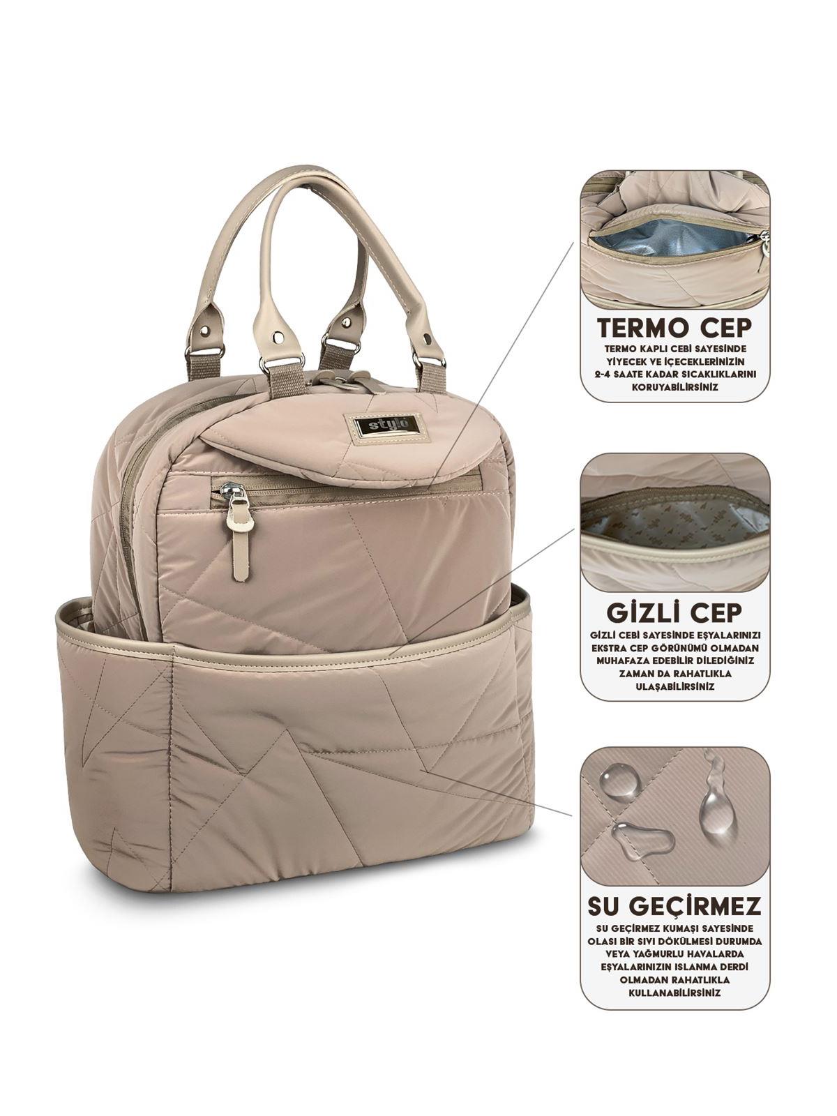 Stylo Powder Anne Bebek Bakım ve Kadın Çantası - Bej