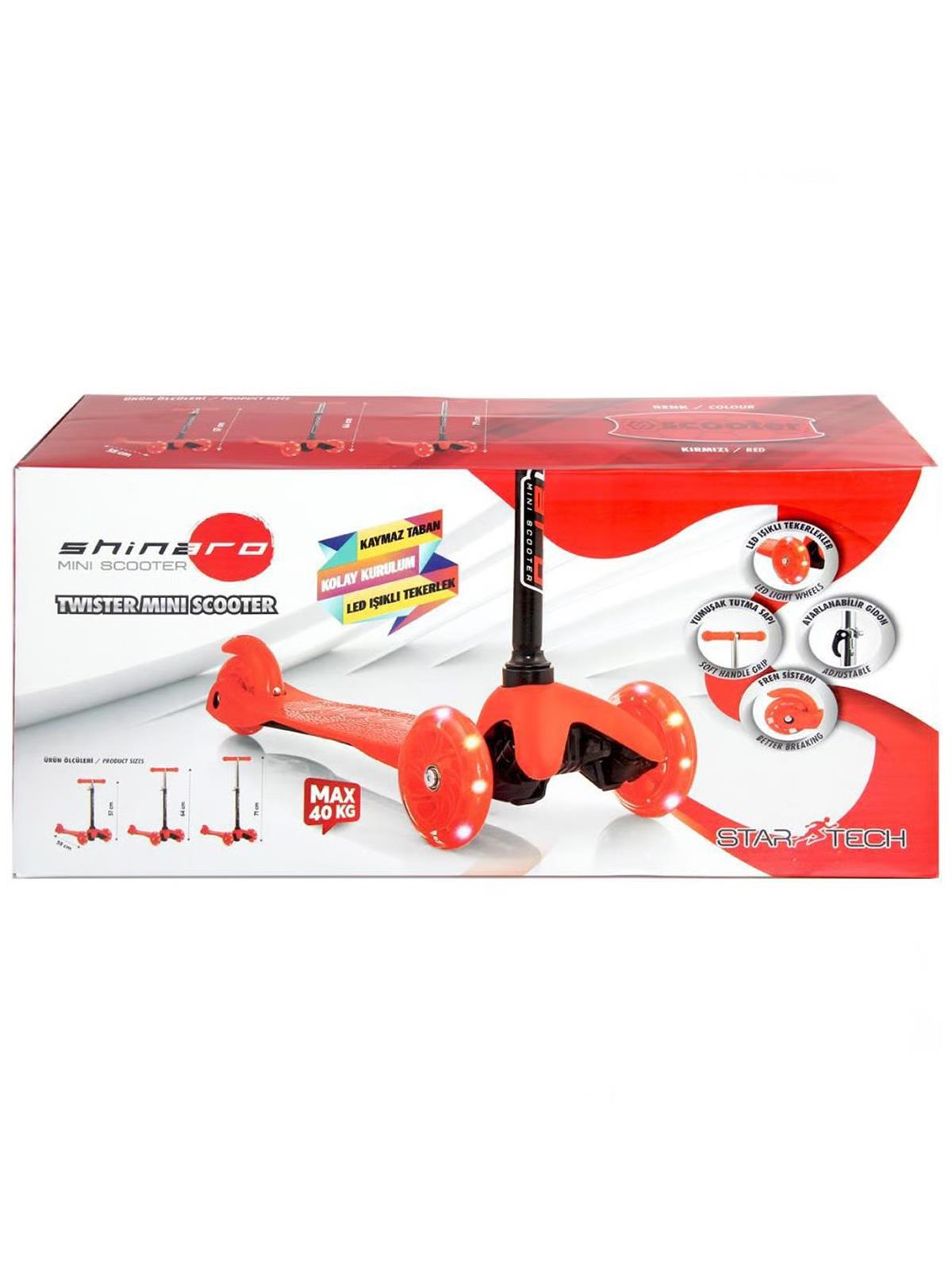 Starteach Shinaro Mini Twister Scooter - Kırmızı