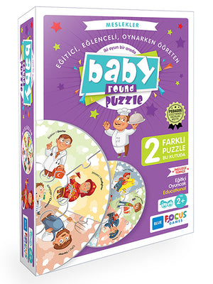 Blue Focus Meslekler Baby Round Puzzle