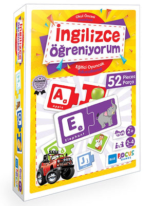 Focus Games İngilizce Öğreniyorum Puzzle 52 Parça Renkli
