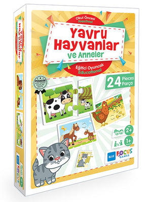 Focus Games Yavru Hayvanlar Ve Anneler Puzzle 24 Parça Renkli