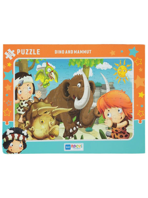 Focus Games Dino Ve Mamut Puzzle 72 Parça Renkli