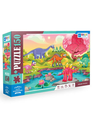 Blue Focus Sevimli Dinozorlar 150 Parça Puzzle