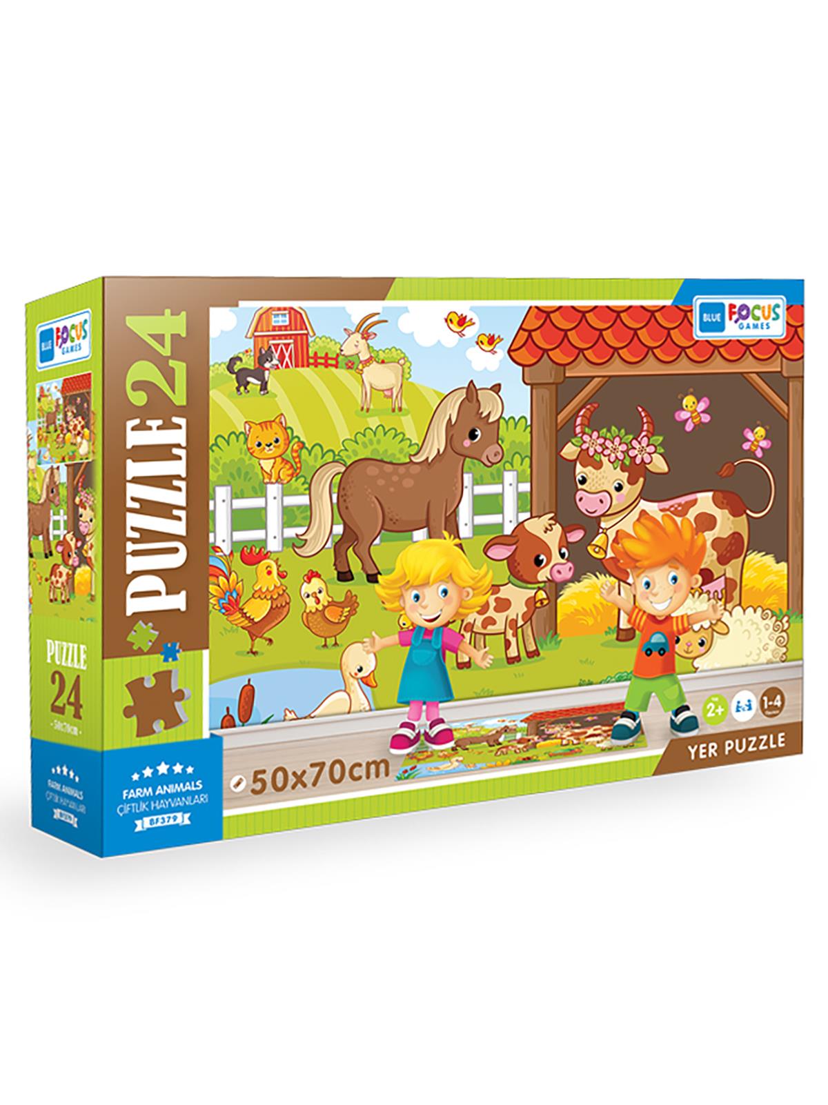 Blue Focus 24 Parça Yer Puzzle - Farm Anımals (Çiftlik Hayvanları)