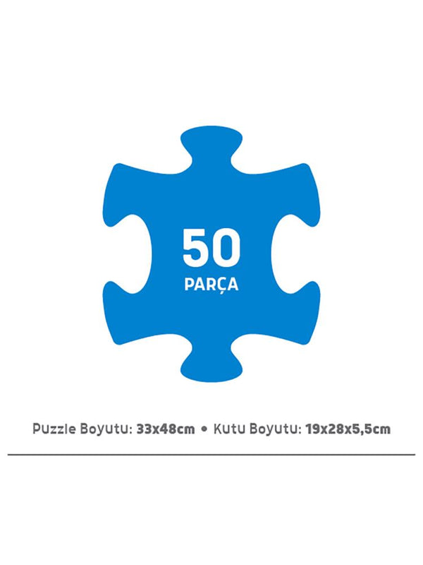 Blue Focus Games 50 Parça - Coloring Puzzle Cute Unicorn (Sevimli Tek Boynuzlu At)