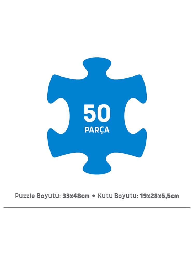 Blue Focus Games 50 Parça - Coloring Puzzle Cute Unicorn (Sevimli Tek Boynuzlu At)