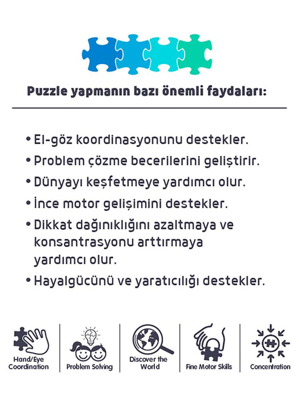 Blue Focus Games 50 Parça - Coloring Puzzle Cute Unicorn (Sevimli Tek Boynuzlu At)