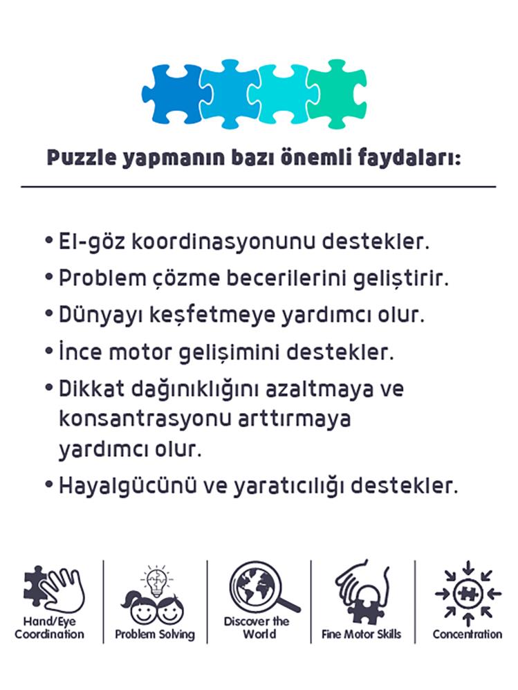 Blue Focus Games 50 Parça - Coloring Puzzle Cute Unicorn (Sevimli Tek Boynuzlu At)