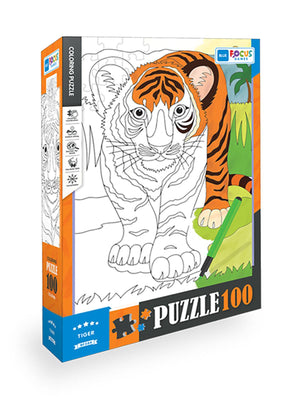 Blue Focus Kaplan Boyanabilir 100 Parça Puzzle