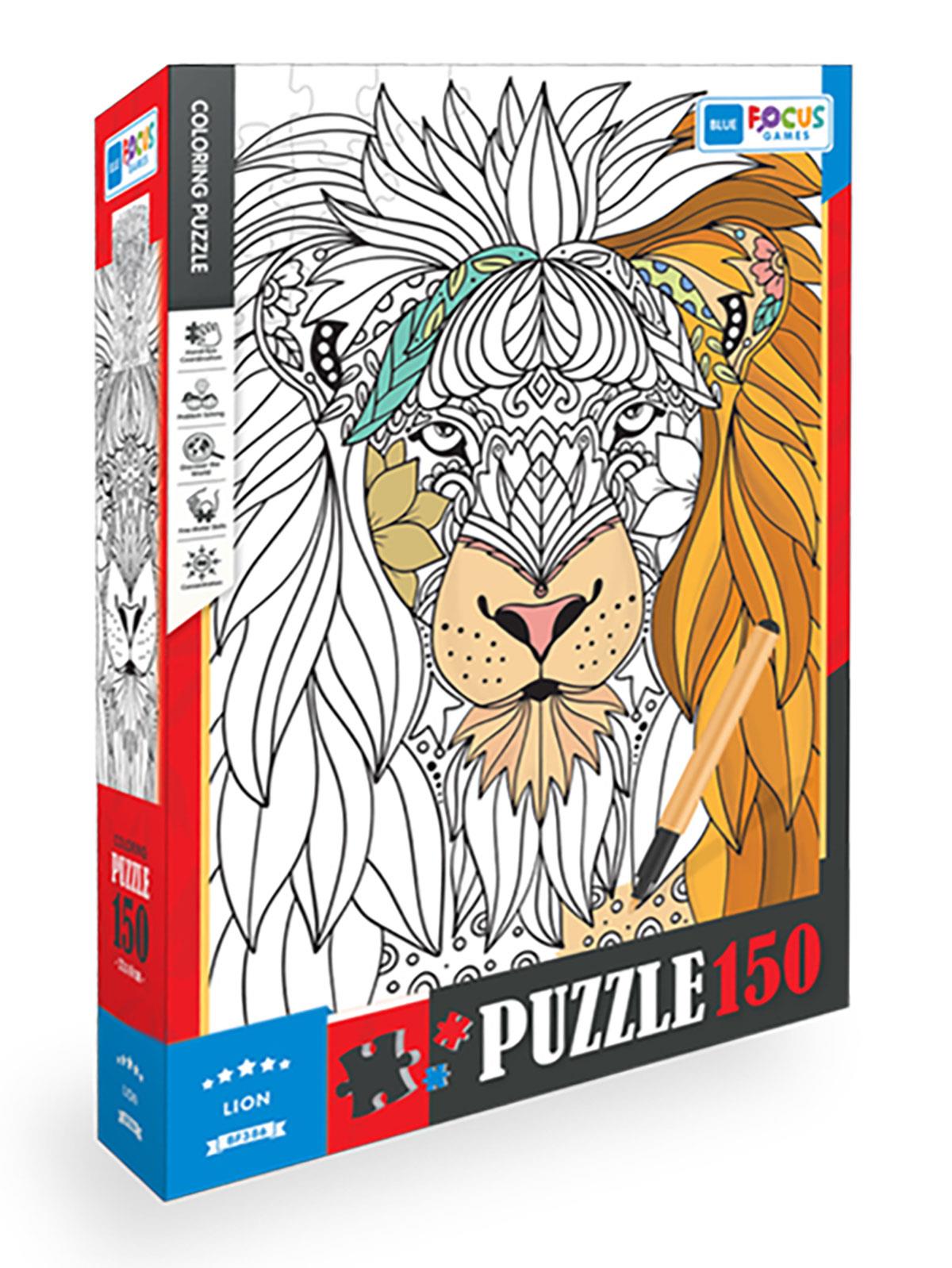 Blue Focus Aslan Boyanabilir 150 Parça Puzzle