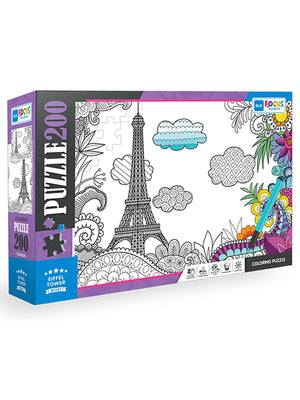 Blue Focus Eyfel Kulesi Boyanabilir Puzzle 200 Parça