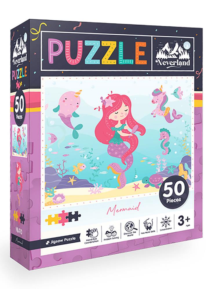 Neverland Deniz Kızı Puzzle 50 Parça Renkli