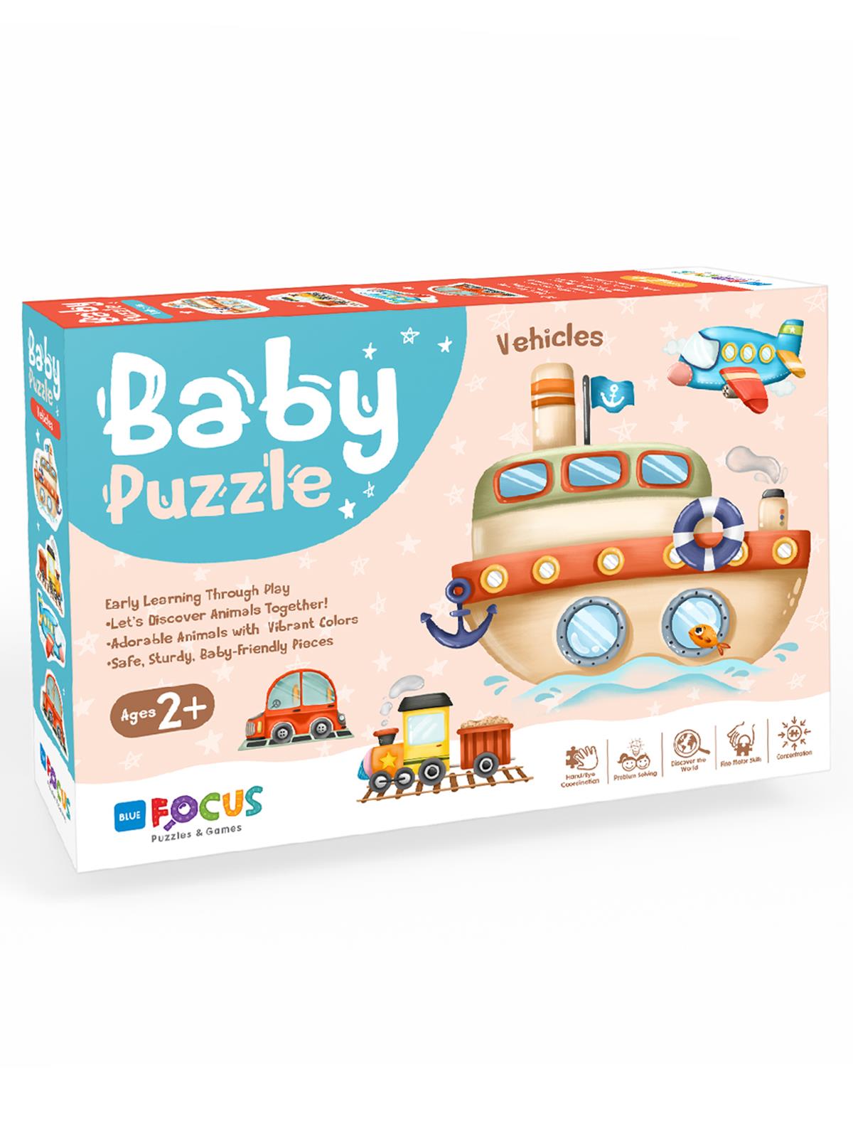 Blue Focus Games Baby Puzzle - Vehıcles (Taşıtlar)
