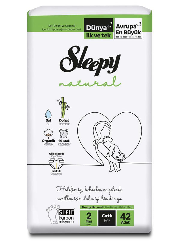 Sleepy Naturel Bebek Bezi 2 Beden Mini Jumbo Paket  42 Adet