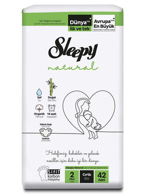 Sleepy Naturel Bebek Bezi 2 Beden Mini Jumbo Paket  42 Adet
