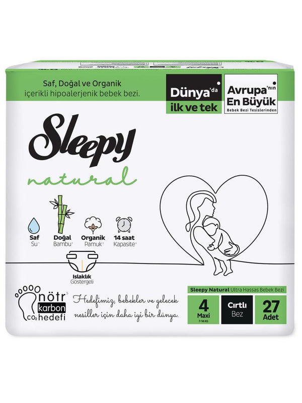 Sleepy Natural Bebek Bezi 4 Numara Maxi 27 Adet