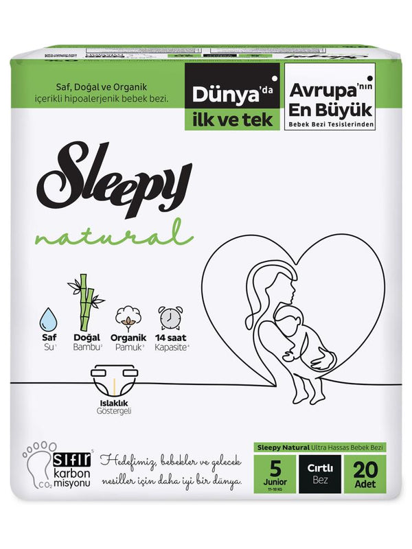 Sleepy Natural Bebek Bezi 5 Numara Junior 20 Adet