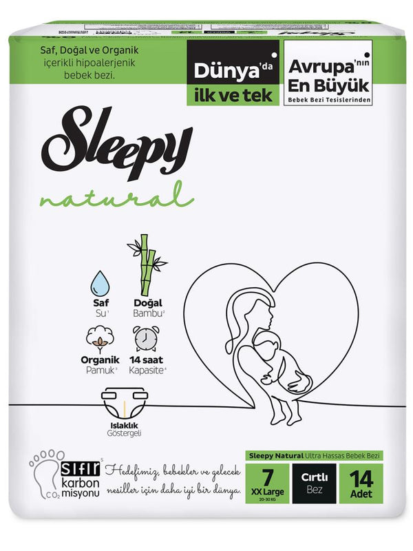 Sleepy Natural Bebek Bezi 7 Numara Xxlarge 14 Adet