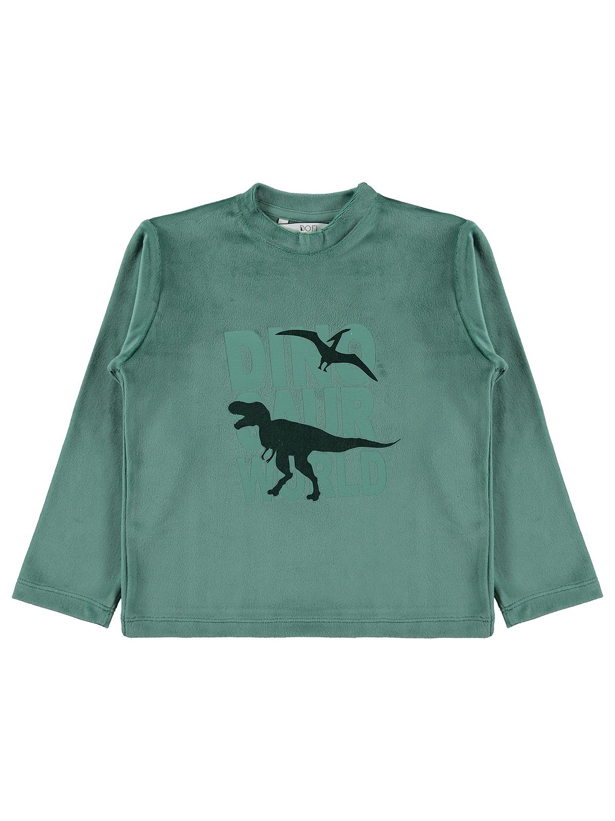 Dinazor World Basıklı 3-11 Yaş Pijama Takımı - Yeşil