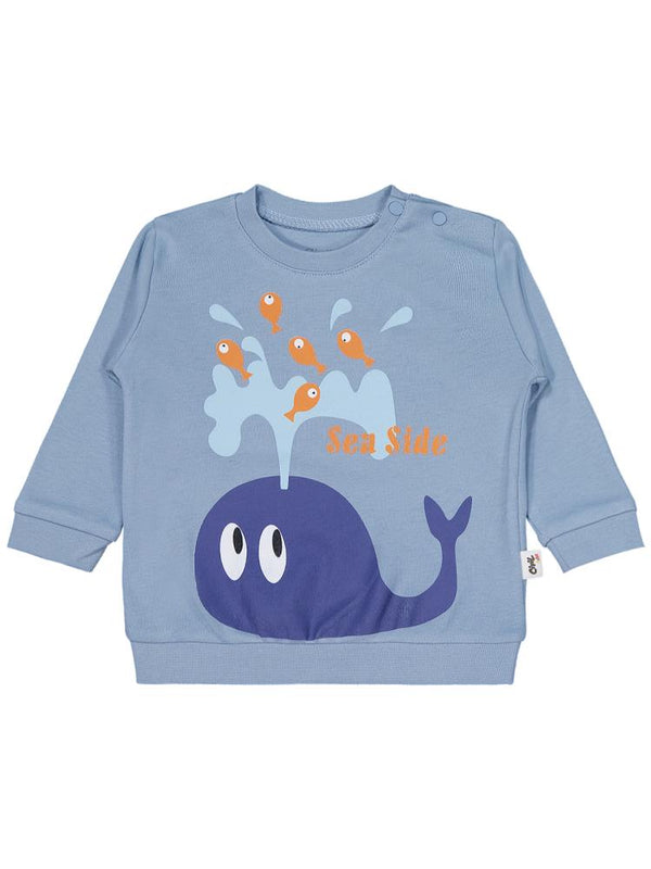 Civil Baby Bebek Bisiklet Yaka Takım 6-18 Ay - Mavi