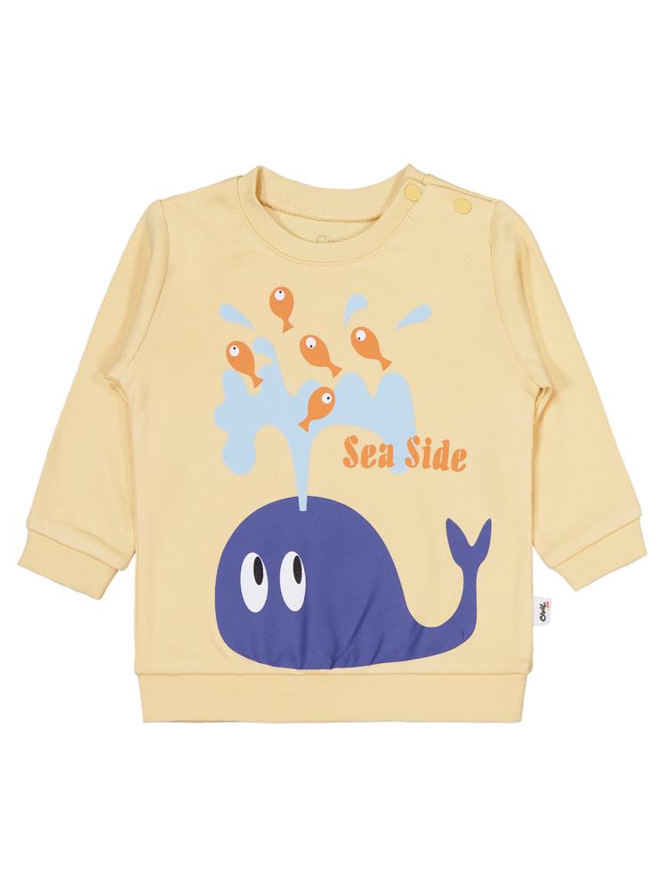 Civil Baby Bebek Bisiklet Yaka Takım 6-18 Ay - Sarı