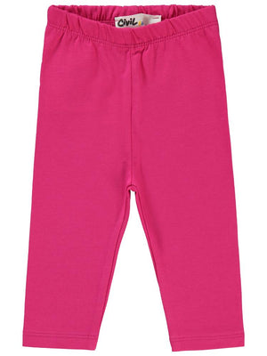 Civil Baby Düz Model Yan Dikişsiz 6-18 Ay Uzun Tayt - Fusya