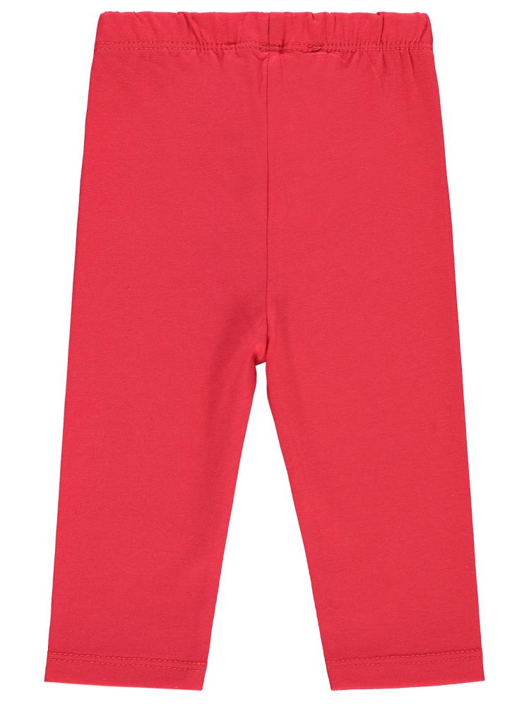 Civil Baby Düz Model Yan Dikişsiz 6-18 Ay Uzun Tayt - Kırmızı