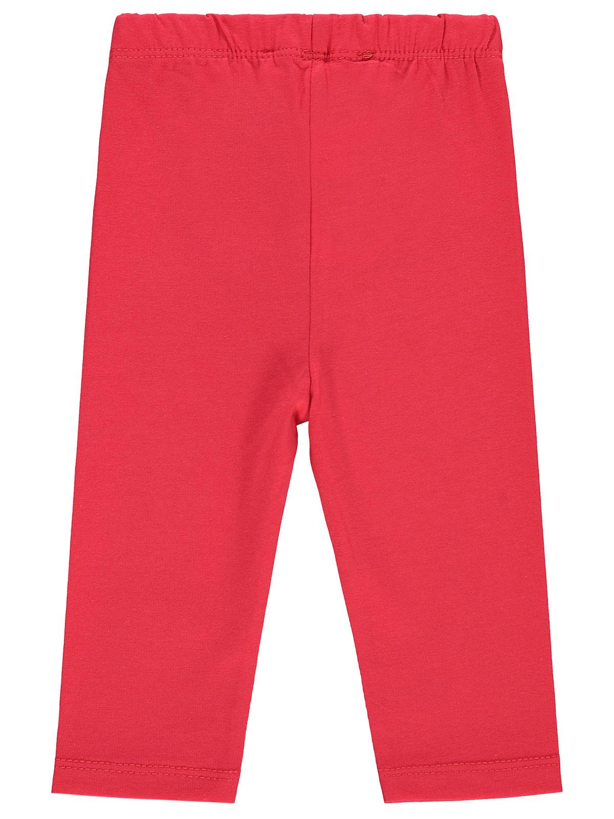 Civil Baby Düz Model Yan Dikişsiz 6-18 Ay Uzun Tayt - Kırmızı