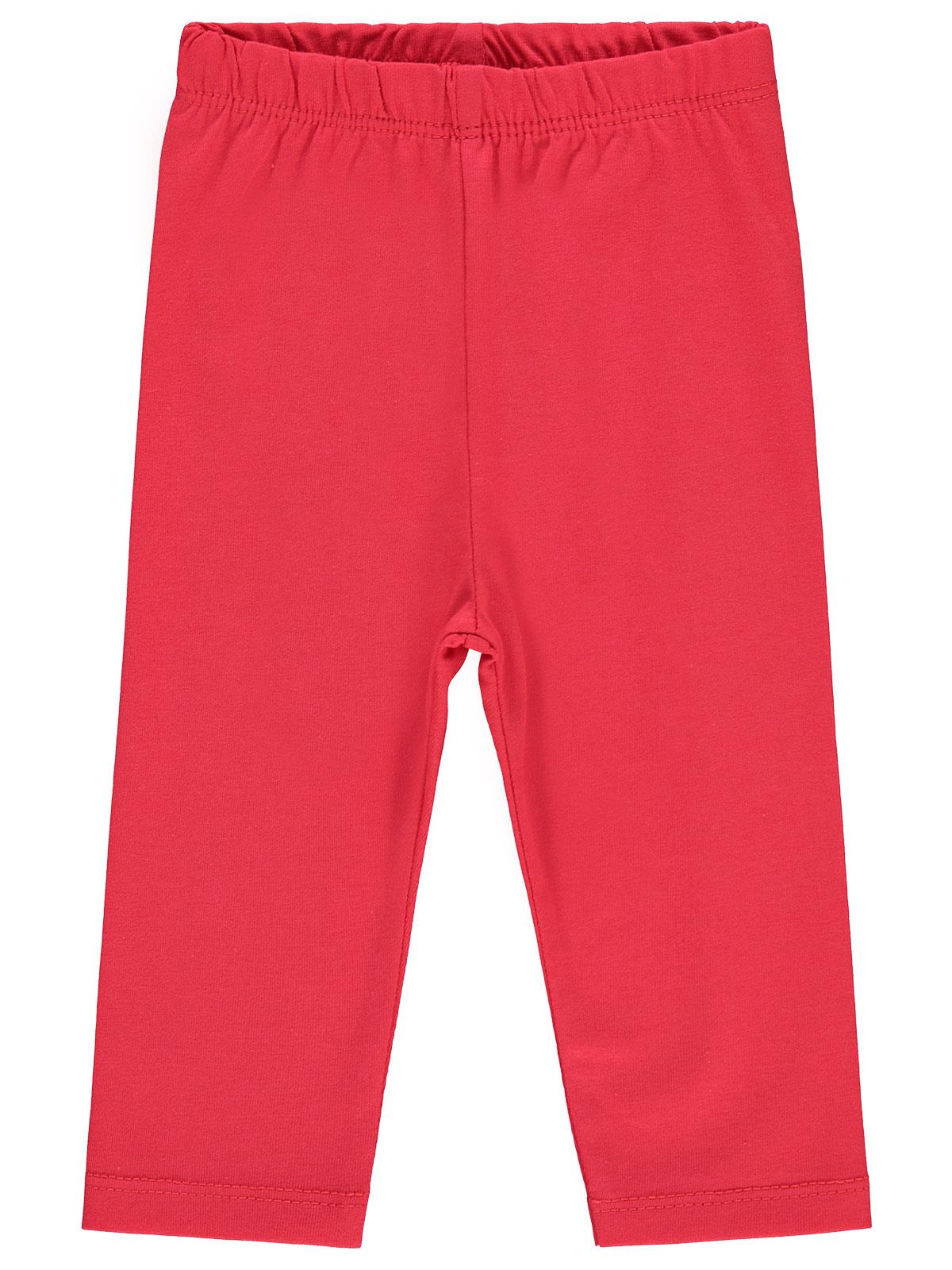 Civil Baby Düz Model Yan Dikişsiz 6-18 Ay Uzun Tayt - Kırmızı