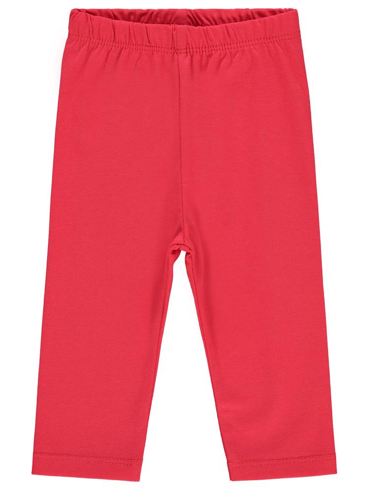 Civil Baby Düz Model Yan Dikişsiz 6-18 Ay Uzun Tayt - Kırmızı