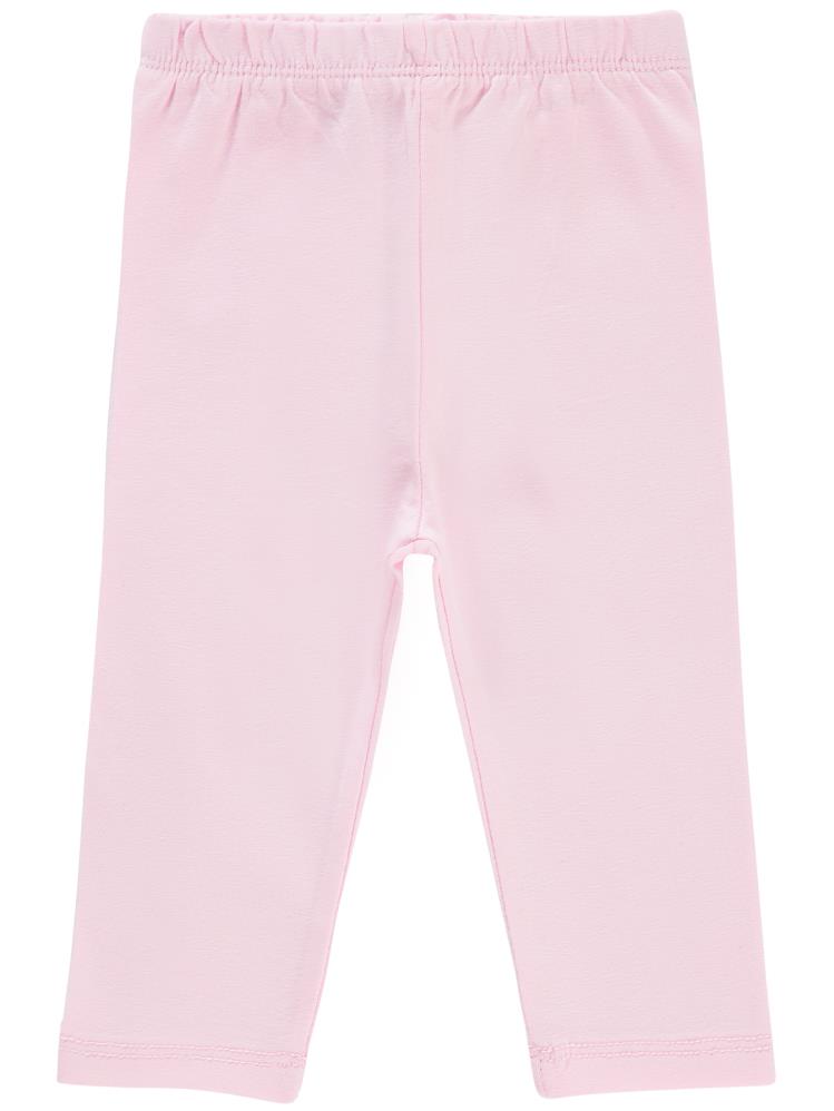 Civil Baby Düz Model Yan Dikişsiz 6-18 Ay Uzun Tayt - Pembe