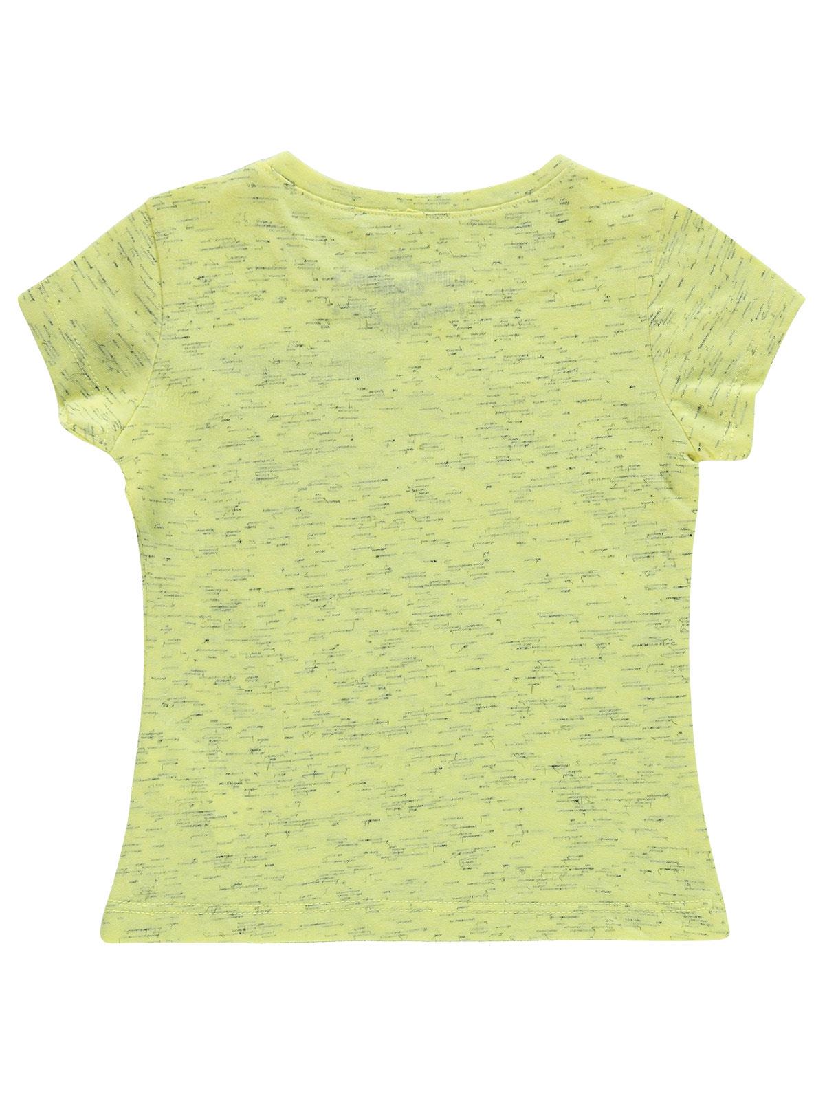 Civil Girls Roba Dantelli 2-5 Yaş Tişört - Sarı