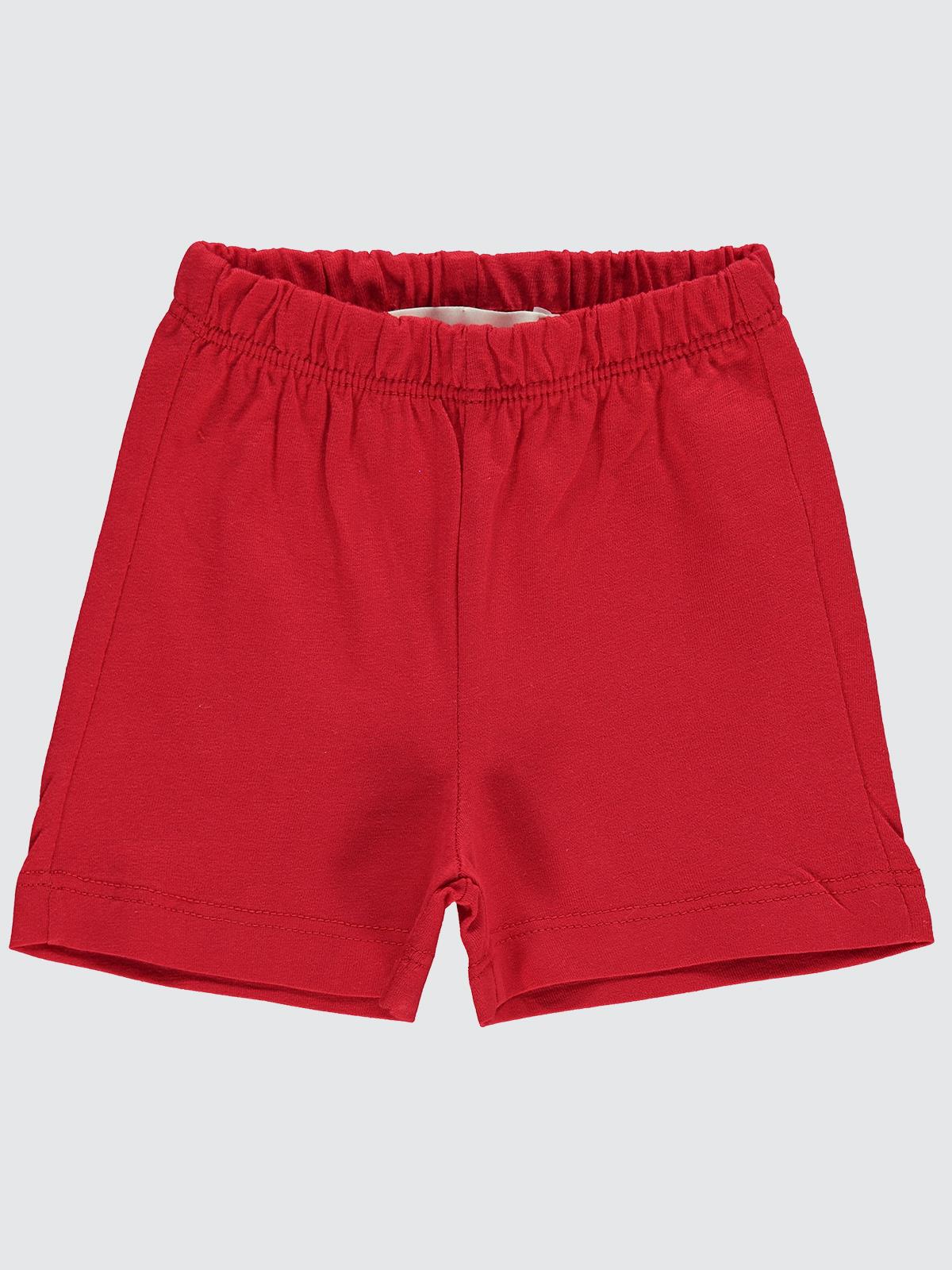 Civil Baby Yandan Dikişli 6-18 Ay Unisex Şort - Kırmızı