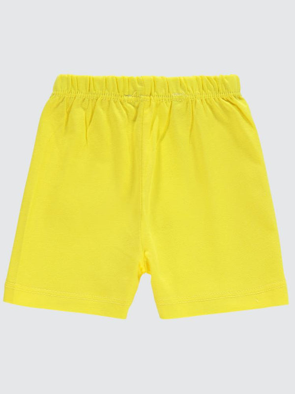 Civil Baby Yandan Dikişli 6-18 Ay Unisex Şort - Sarı
