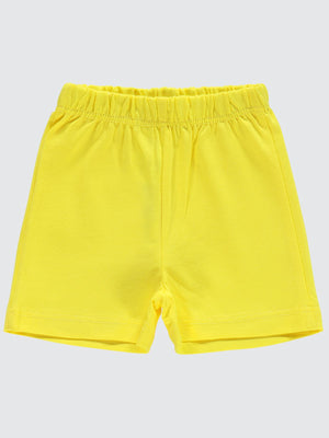 Civil Baby Yandan Dikişli 3-24 Ay Unisex Şort  - Sarı