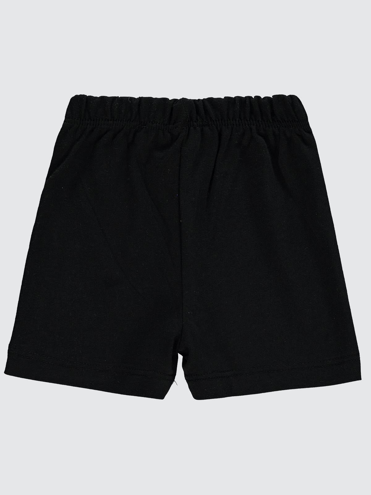 Civil Baby Yandan Dikişli 3-24 Ay Unisex Şort  - Siyah