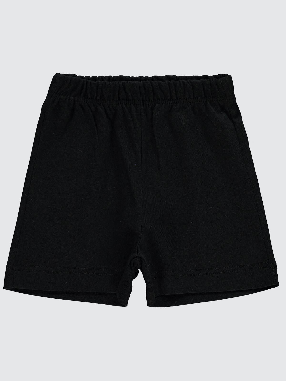 Civil Baby Yandan Dikişli 3-24 Ay Unisex Şort  - Siyah