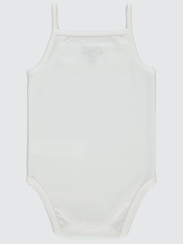 Civil Baby İp Askılı Dantelli 12-18 Ay Kız Çıtçıtlı Badi - Beyaz