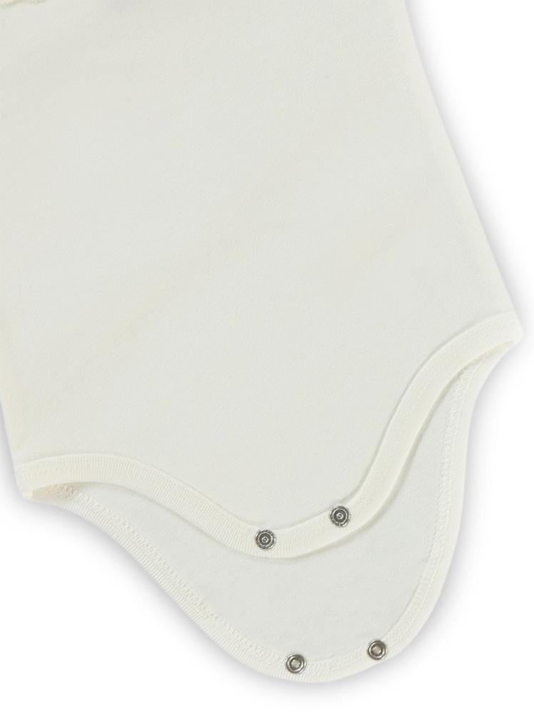 Civil Baby Penye İp Askılı Dantelli 3-9 Ay Kız Çıtçıtlı Badi - Ekru