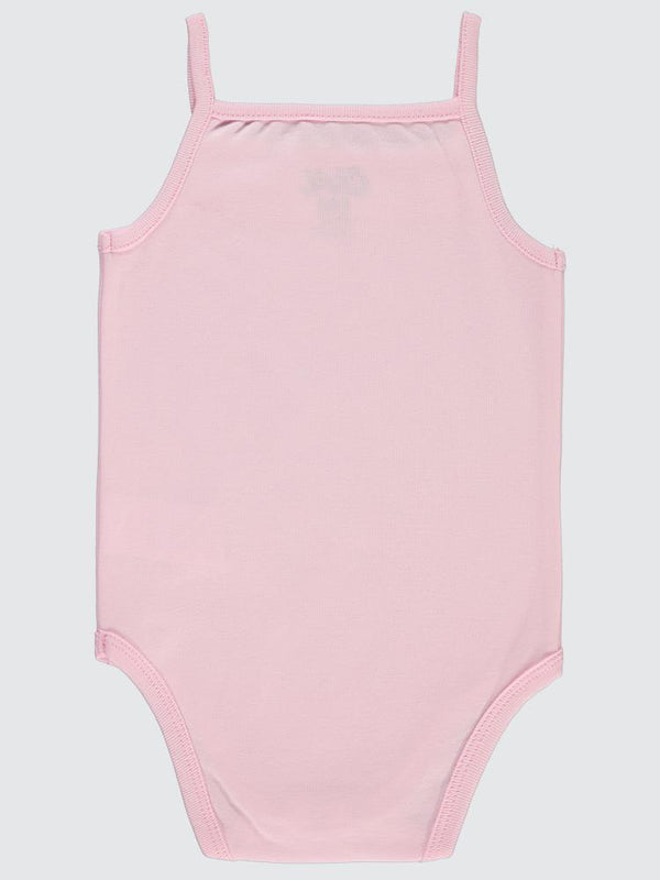 Civil Baby Penye İp Askılı Dantelli 2-3 Yaş Kız Çıtçıtlı Badi - Pembe