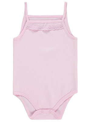 Civil Baby İp Askılı Dantelli 12-18 Ay Kız Çıtçıtlı Badi - Pembe